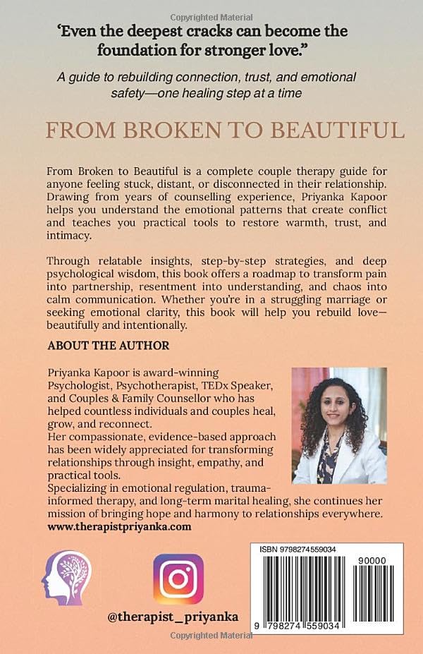 Back cover of From Broken to Beautiful book